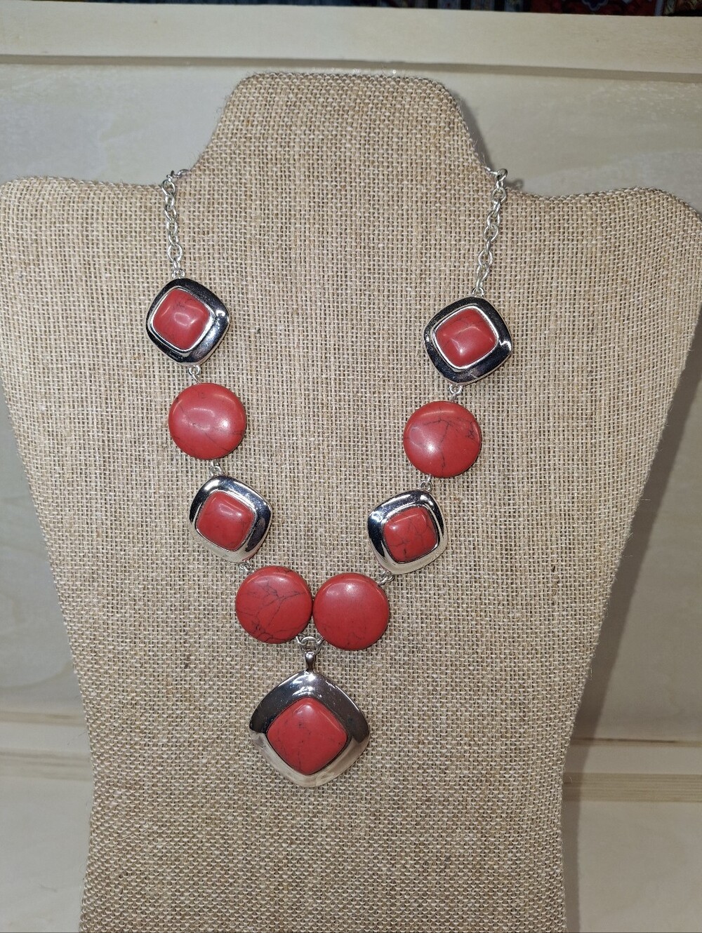 Red Statement Pendant - Picture 3 of 5